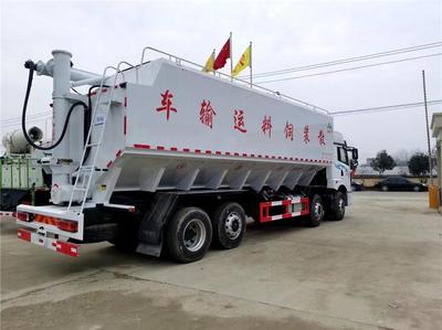 解放四軸飼料車 鋁合金罐體20噸不超載，高效運輸新選擇